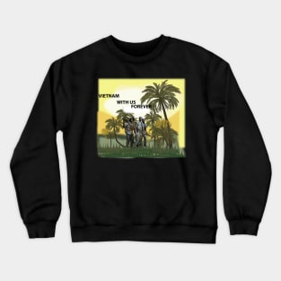 The Three Servicemen - Vietnam Memorial w Jungle Crewneck Sweatshirt